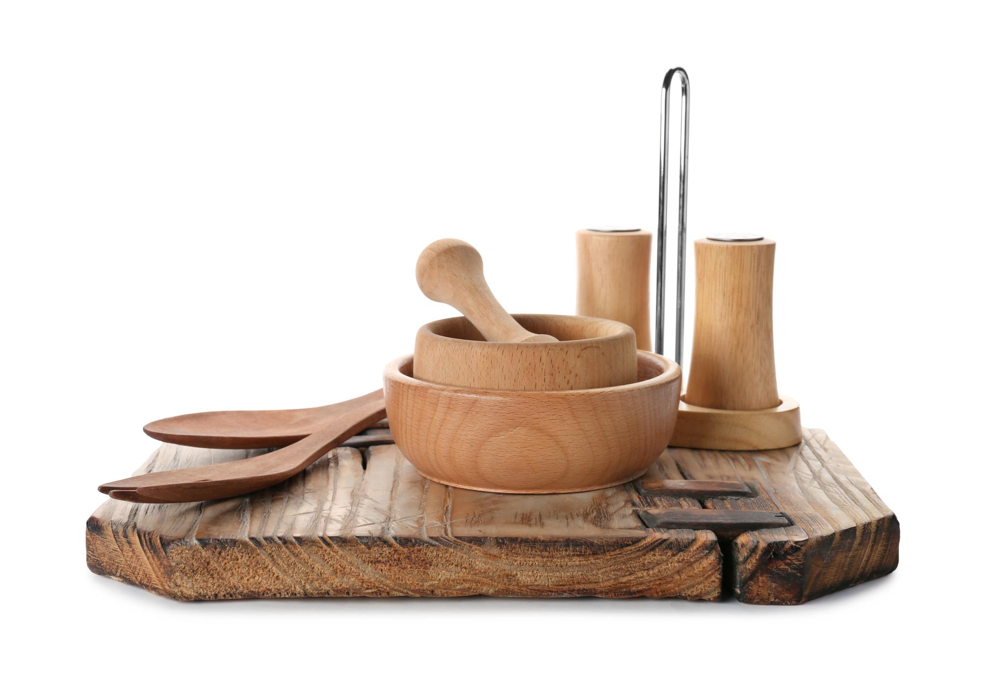 Artisan kitchen counter with ingredients and tools