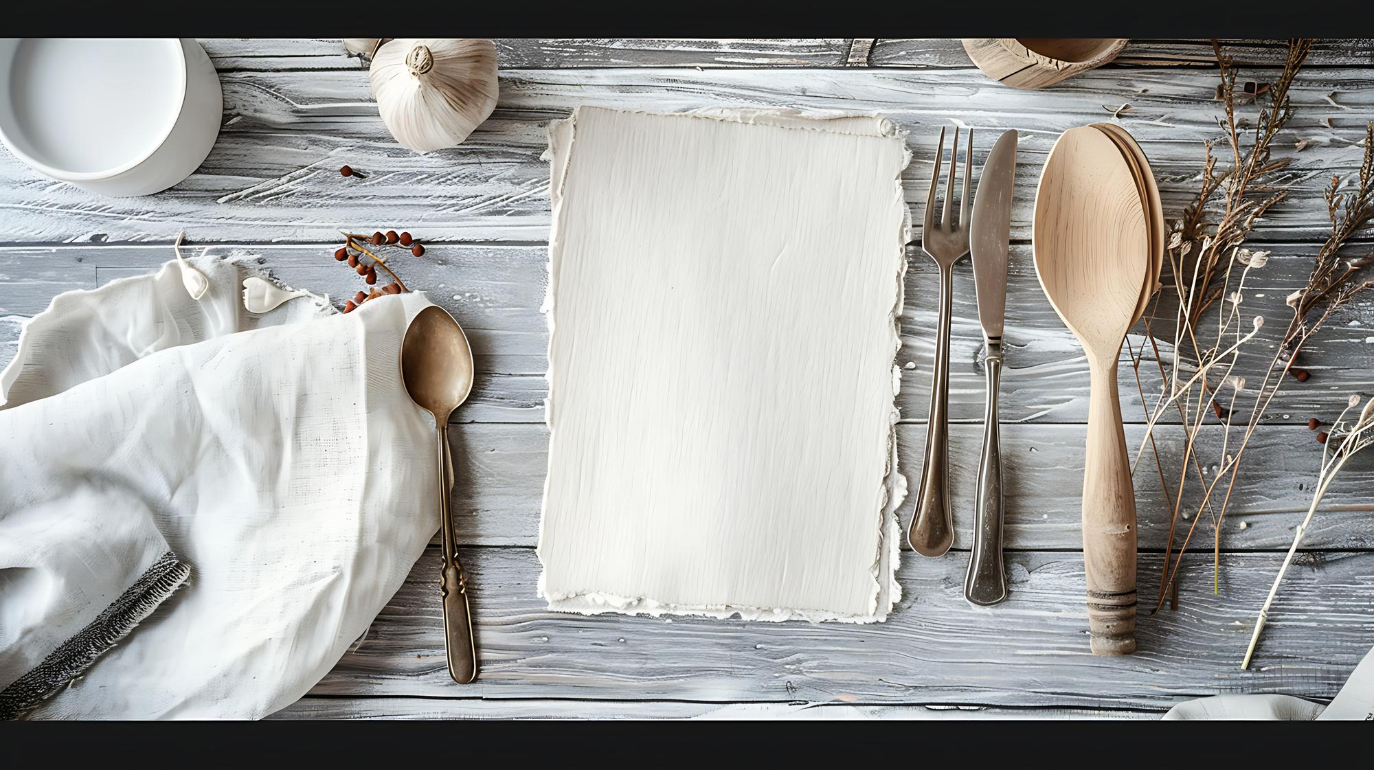 Large editorial: plated tasting menu on linen